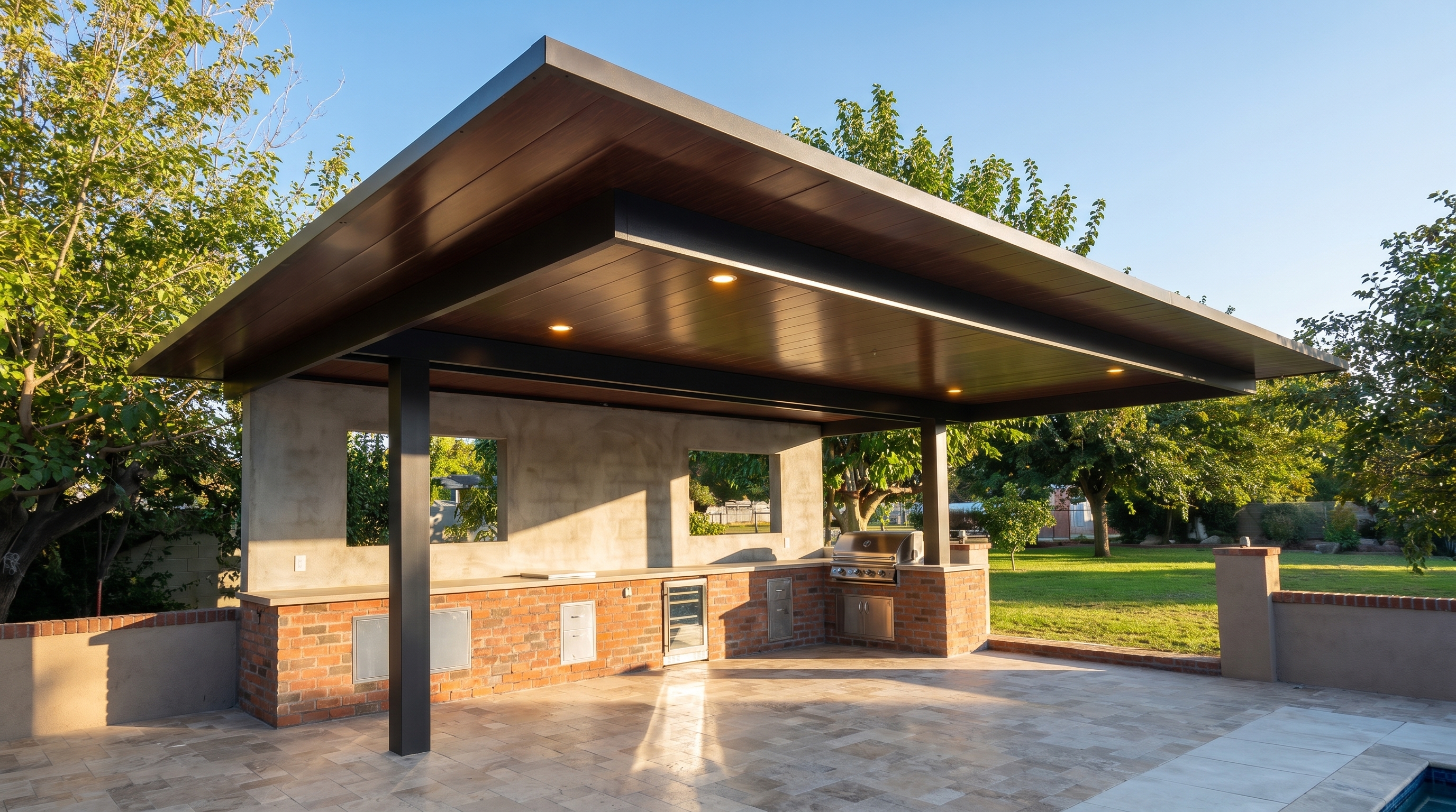 Modern Arizona home patio cover